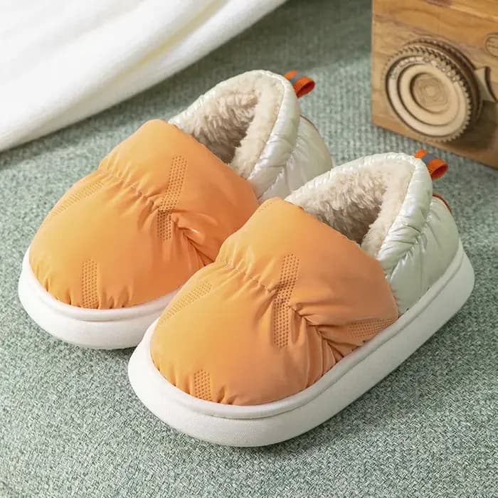 Chaussons d'intérieur en coton pour enfants, chaussures chaudes pour garçons et filles, tongs pour l