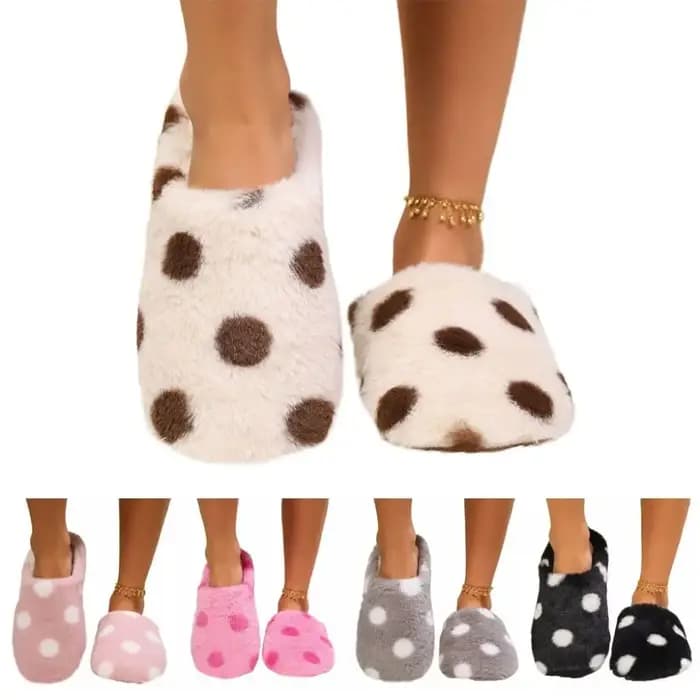 Chaussons silencieux à semelle souple en peluche