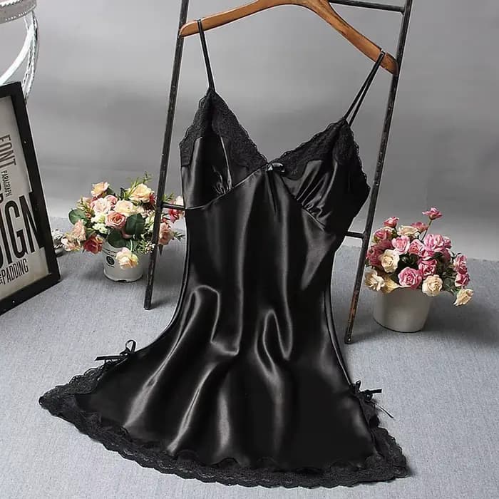 Nuisettes sans manches dames col en v soie Satin vêtements de nuit pour enfants