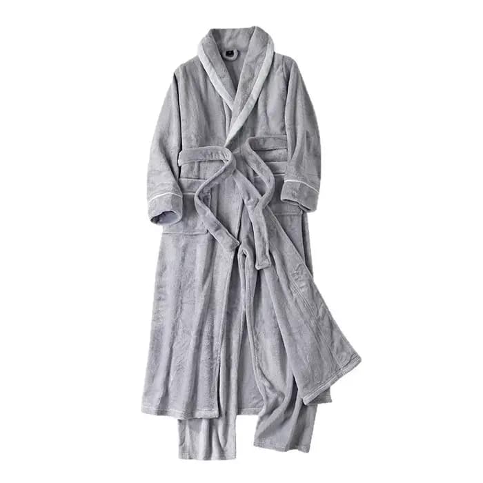 Hommes vêtements de nuit épaissir flanelle Kimono Robe pantalon costume doux