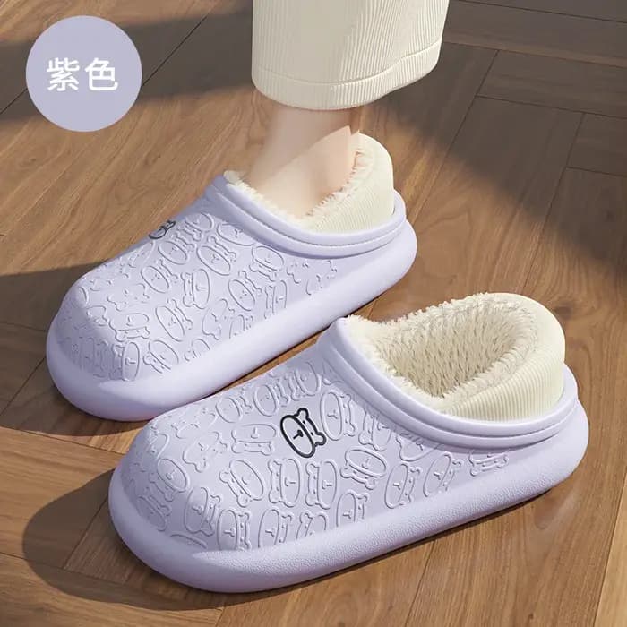 Pantoufles d'hiver imperméables pour femmes et hommes