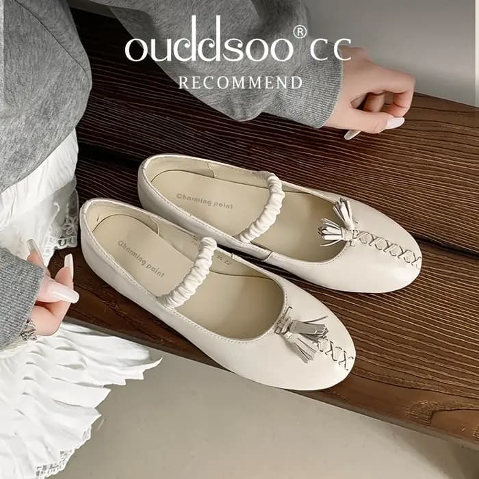 Ods Mules plates pantoufle femmes bout carré chaussures de Ballet confortable toboggan peu profond