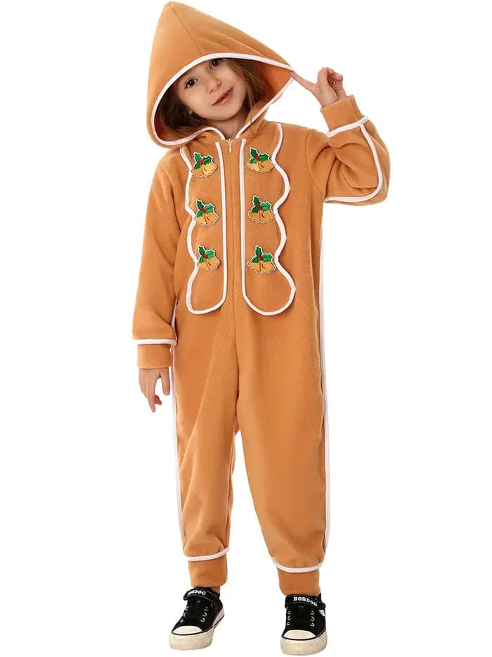 Pain d'épice homme Cosplay fête de noël Costumes de spectacle pour enfants maison pyjama en flanelle Halloween