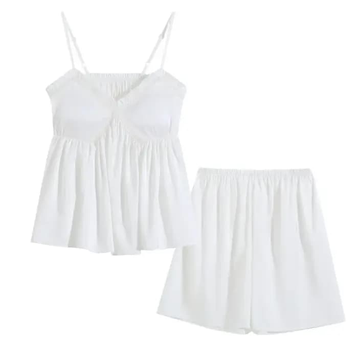Ensemble pyjama camisole en dentelle pour femmes