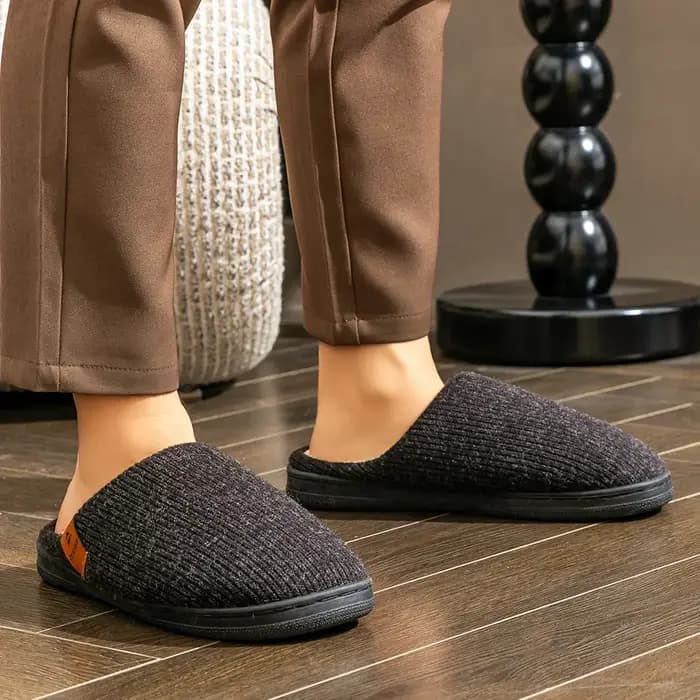 Pantoufles à coussin en mousse à mémoire de forme pour hommes