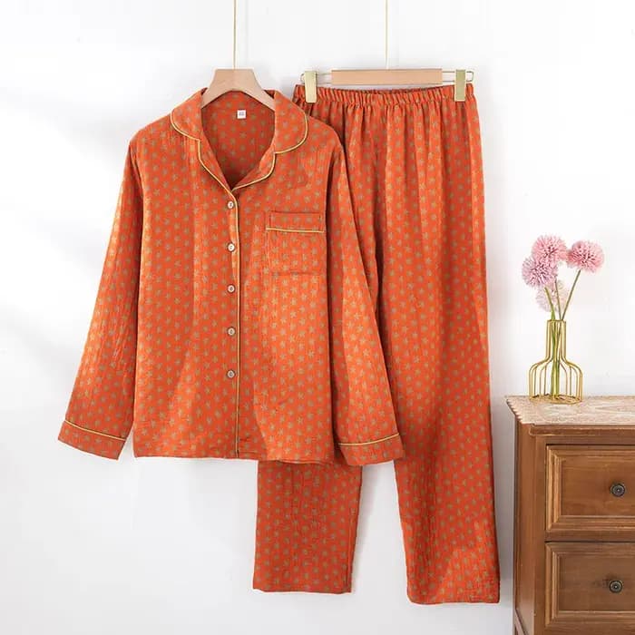 Costume de pyjama pantalon en coton pour femmes
