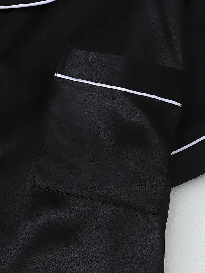 Ensemble de 2 pyjamas en satin uni