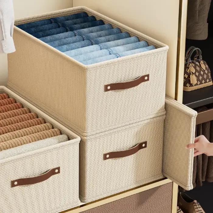 1 pièce Boîte de rangement en tissu Oxford pour vêtements et jouets
