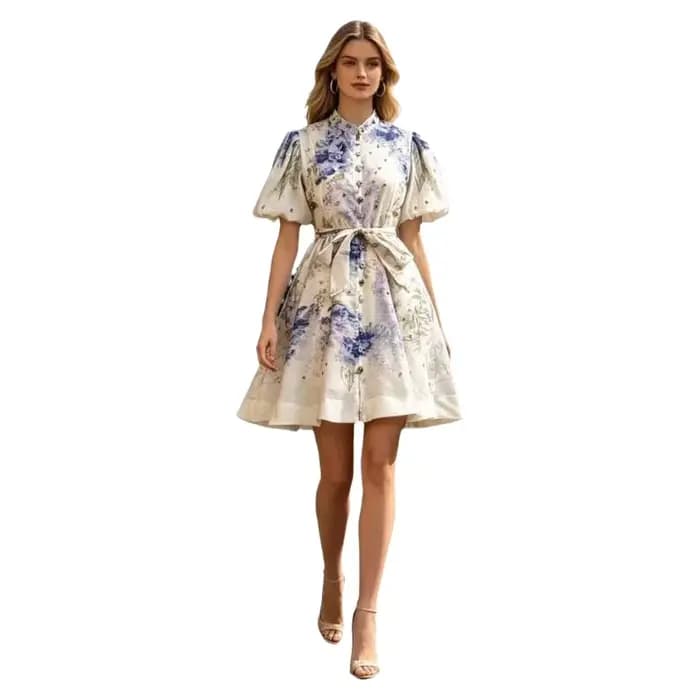 Nouvelle robe courte ultra-élégante en soie et dentelle avec ceinture et détails cloutés, style streetwear, élégante, décontractée, confortable et tendance