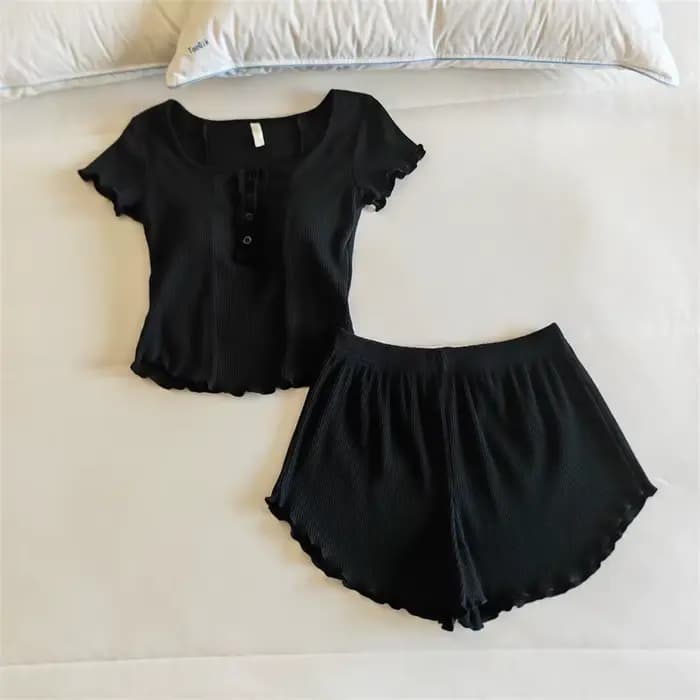 Ensemble pyjama Femme Modal manches courtes Short costume vêtements de maison