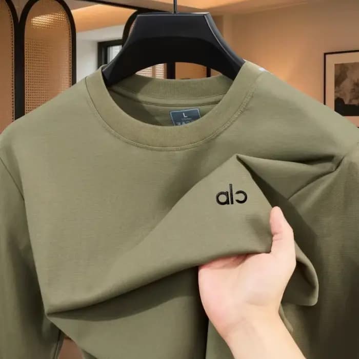 T-shirt Décontracté Confortable à Manches Longues pour Homme