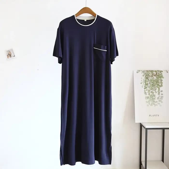 Chemise de nuit une pièce à manches courtes pour hommes