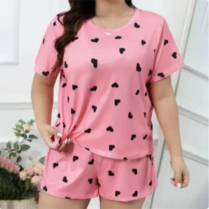 Grande taille pyjamas en soie dames ensemble T-Shirt Shorts 5xl vêtements de maison femmes