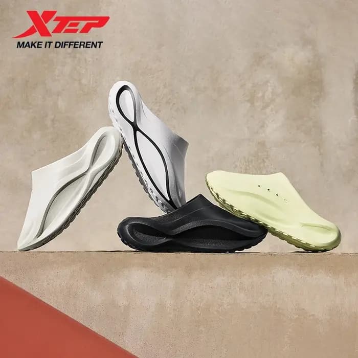 Xtep Starfall pantoufles pour hommes 2025 été confortable léger respirant à semelles souples mode baskets d'extérieur 875219350001