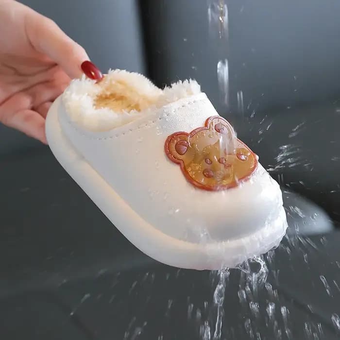 Pantoufles d'hiver imperméables en coton pour bébé
