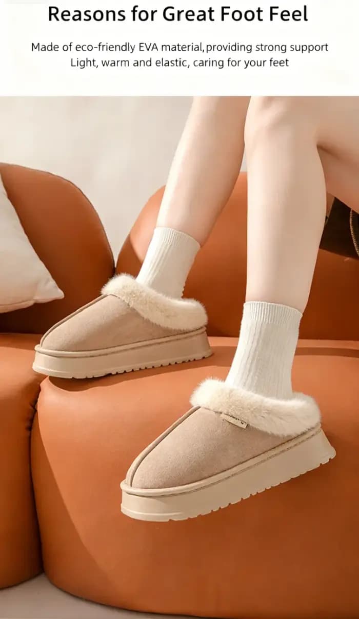 Pantoufles d'hiver pour femmes, semelles épaisses, antidérapantes, chaudes, douces, respectueuses de la peau, résistantes à l'usure, pantoufles mocassins polyvalentes pour l'intérieur et l'extérieur