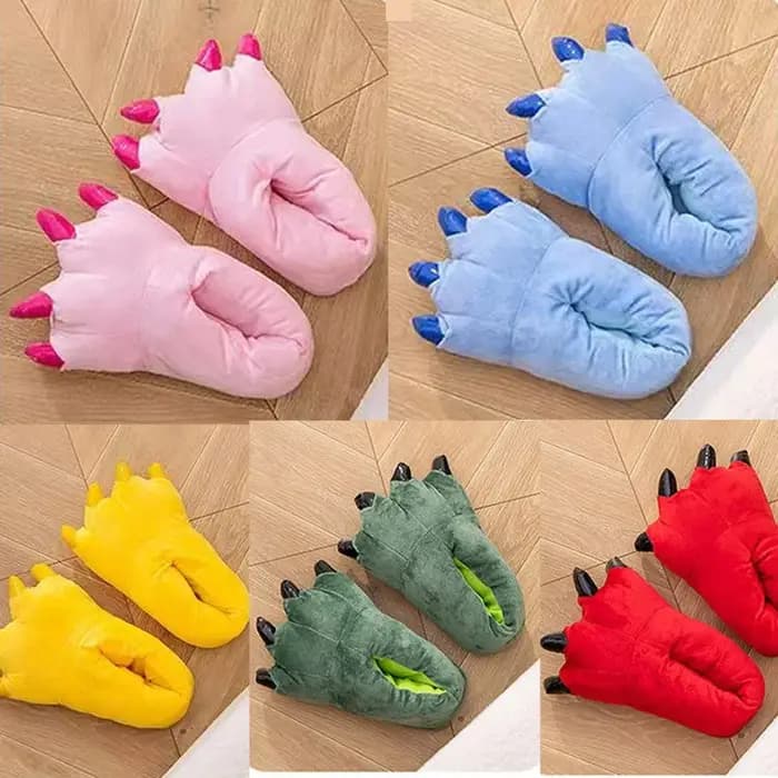 Pantoufles de dessin animé point griffe d'animal Kigurumi Onesies pyjamas chaussures enfants adultes Kawaii pattes drôles décontracté Cosplay accessoire tenue de fête