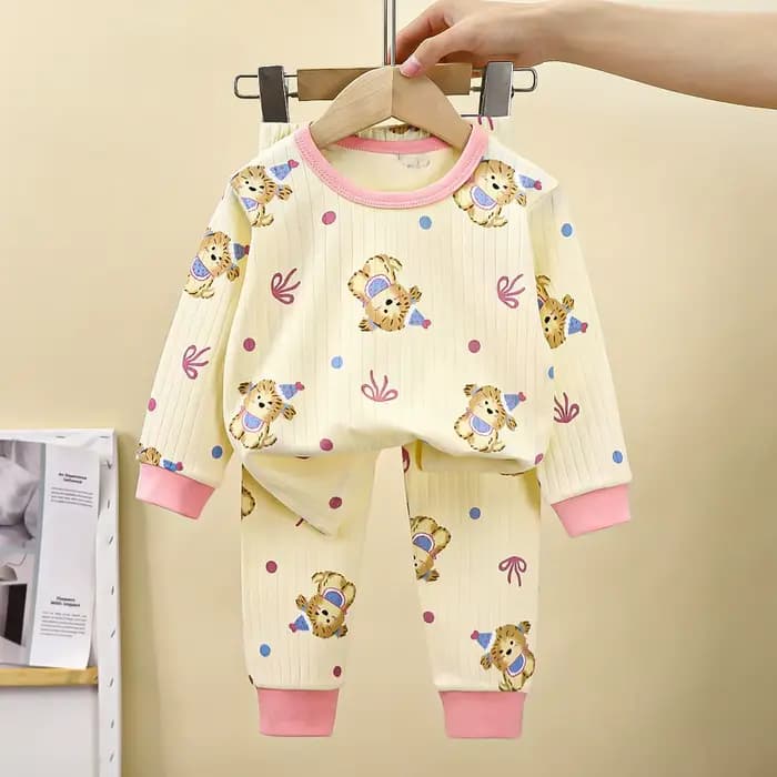 Ensemble de pyjama en coton doux à manches longues pour garçons