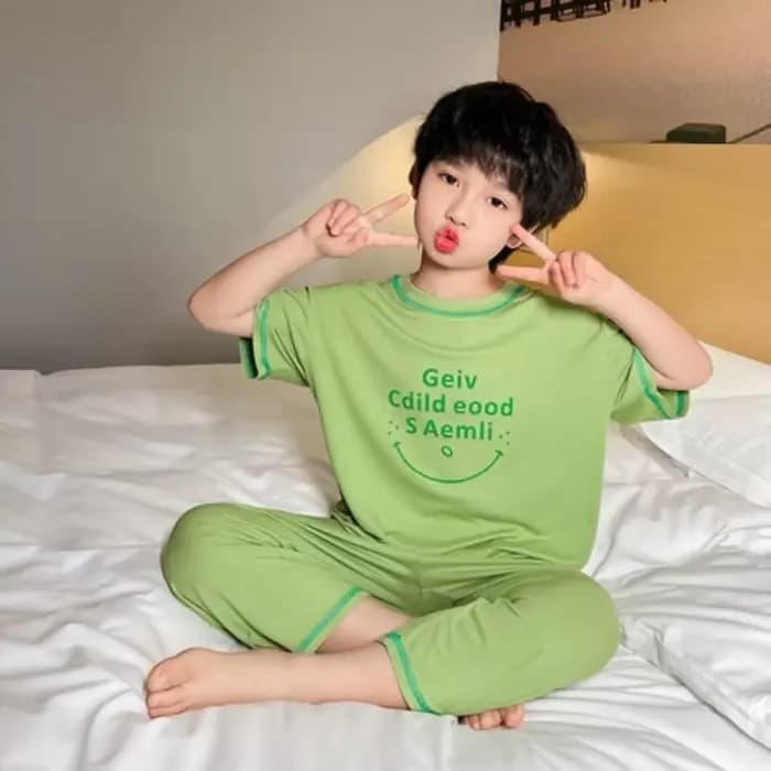 Ensembles Pyjama Garçon Enfant – Vêtements d'été pour Enfants – Tenues d'intérieur pour Élèves du Primaire