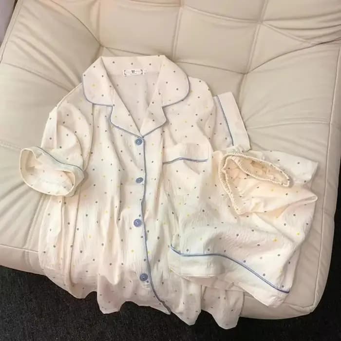 Pyjama imprimé à pois pour femmes