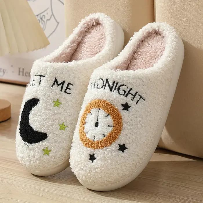 YNPO nouveau dessin animé moelleux plate-forme pantoufles femmes 2025 hiver en peluche chaud coton chaussures femme