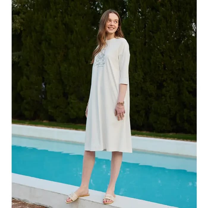 Robe en coton imprimée pour femme AP SS26