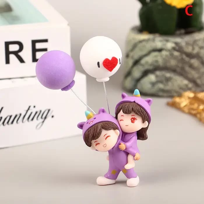 Pyjama violet de dessin animé créatif mignon pour couple