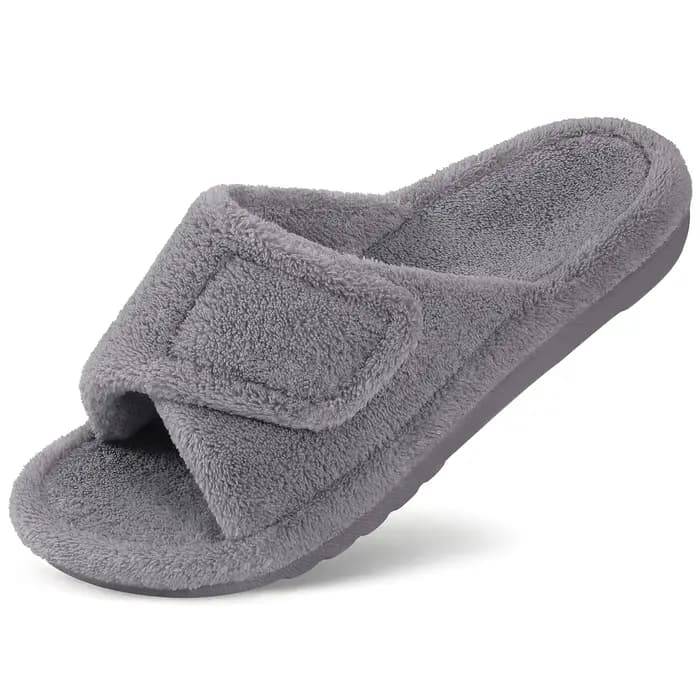 Shevalues hiver moelleux chaussons pour femmes avec soutien de la voûte plantaire sans lacet semelle souple