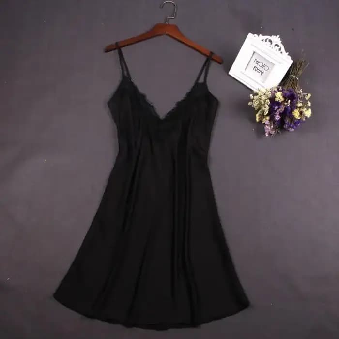 Robe de nuit blanche Sexy en dentelle pour femmes, Mini chemise de nuit à bretelles, jupe, vêtements
