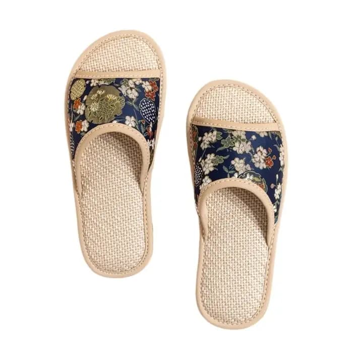 Chaussons antidérapants en lin, absorbants la transpiration, pour hommes et femmes, doux, style chin
