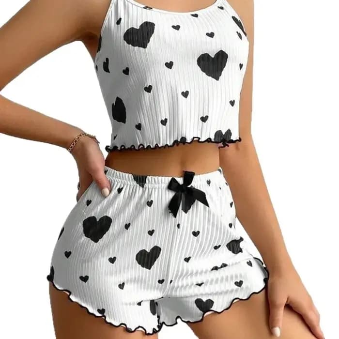 Ensemble de pyjama pour femme Fashion Love Heart