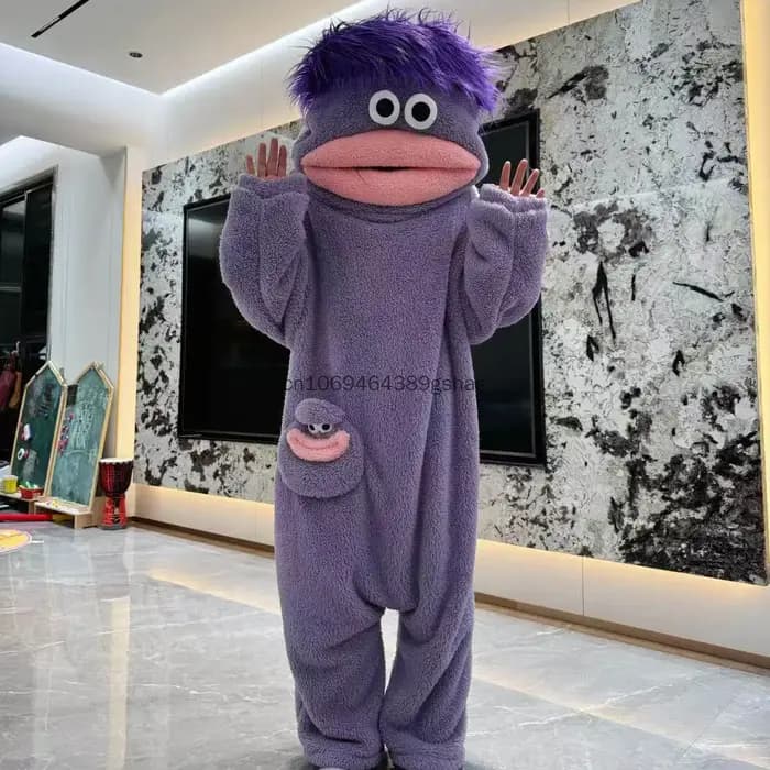 Pyjama Combinaison Monstre à Grande Bouche Amusant et Mignon