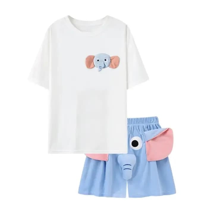 Pyjama fantaisie 3D avec oreilles d'éléphant et trompe