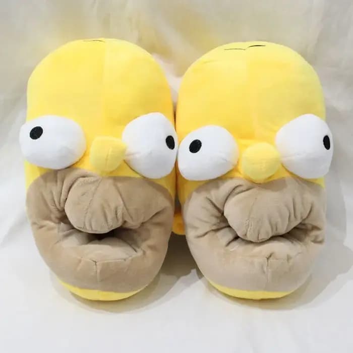 Pantoufles en peluche chaudes The Simpsons