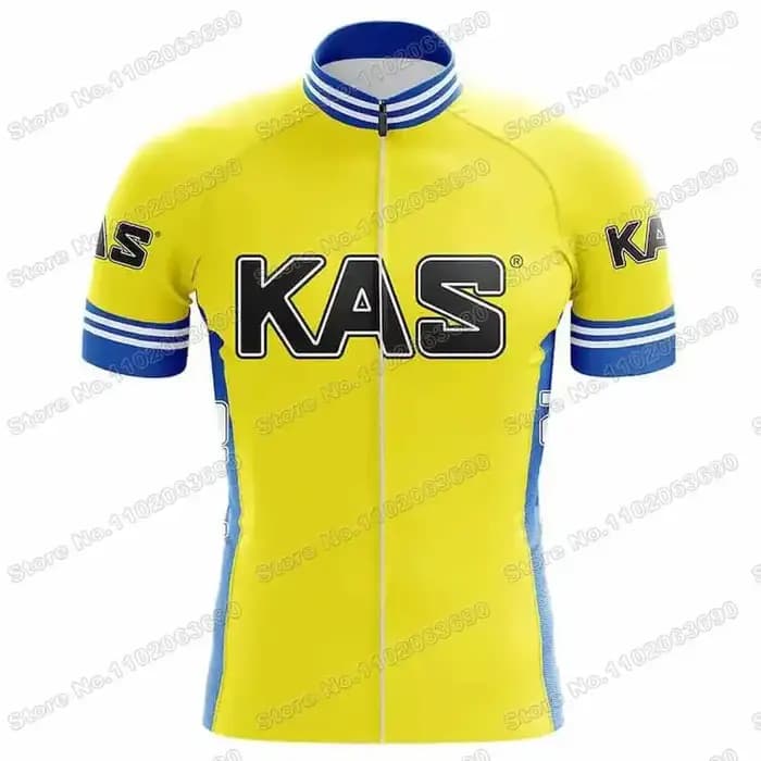 Maillot de cyclisme de l'équipe rétro KAS 2025