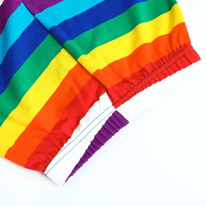 Ensemble de pyjamas à rayures arc-en-ciel pour enfants