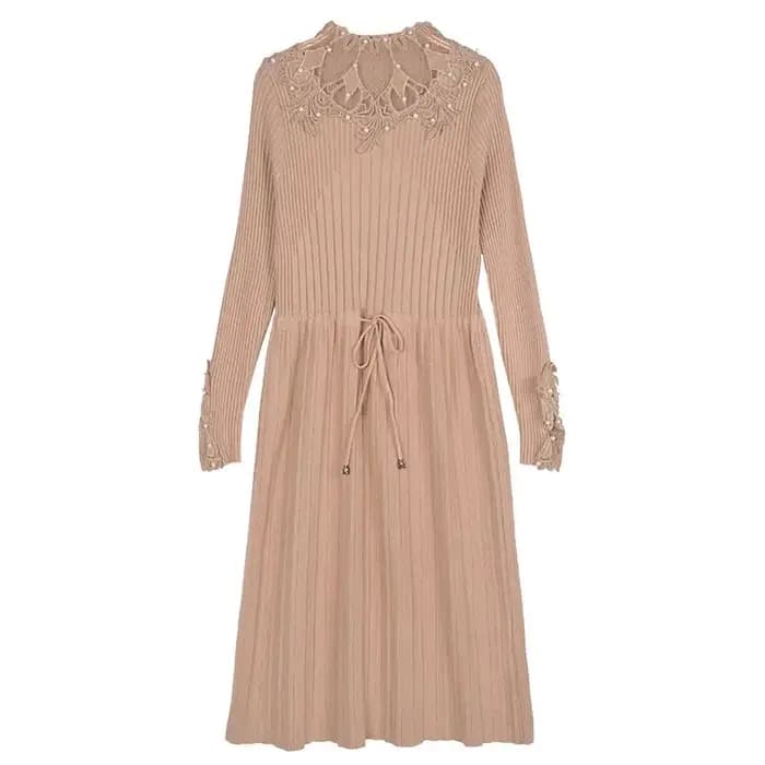 Robe longue en tricot de haute qualité pour femme