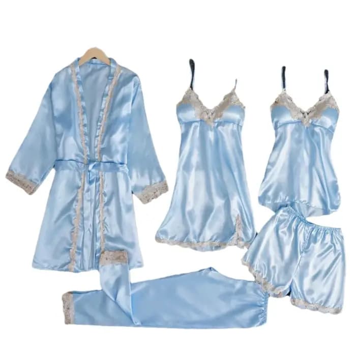 Ensemble pyjama cinq pièces avec coussinets de soutien-gorge