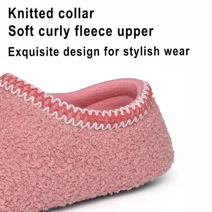Shevalues hiver moelleux chaussons pour femmes Teddy polaire chambre chaussette chaussures avec semelle en caoutchouc