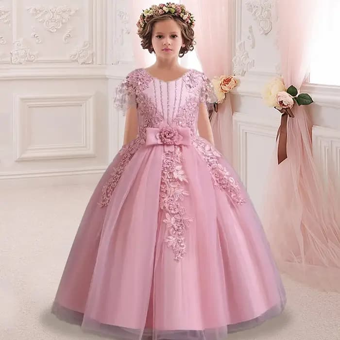 Robe à fleurs en Tulle pour filles