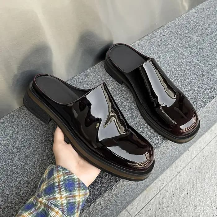Pantoufles en cuir véritable pour hommes, chaussures de grande taille, chaussures formelles de styliste de haute qualité, chaussures décontractées, mode Business