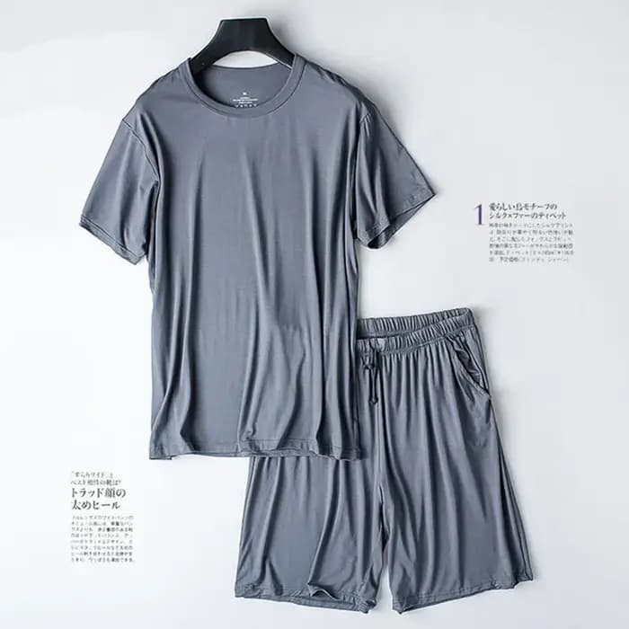 Pyjama d'été décontracté à manches courtes pour hommes