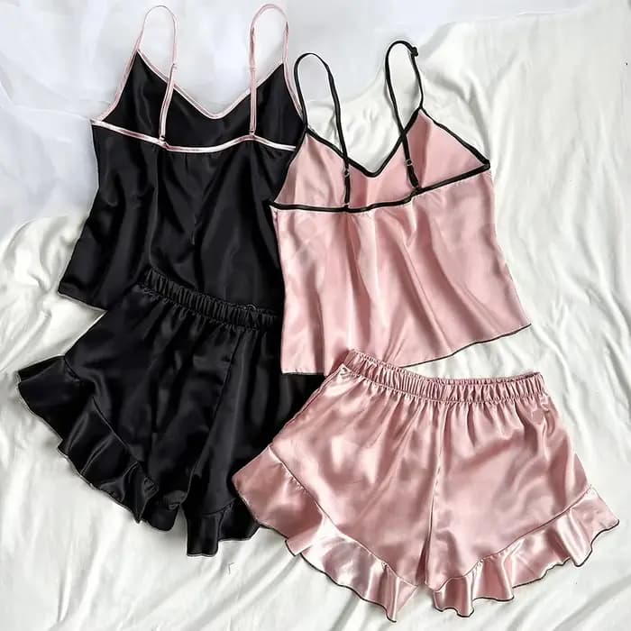 Pyjama en Satin lisse pour femmes