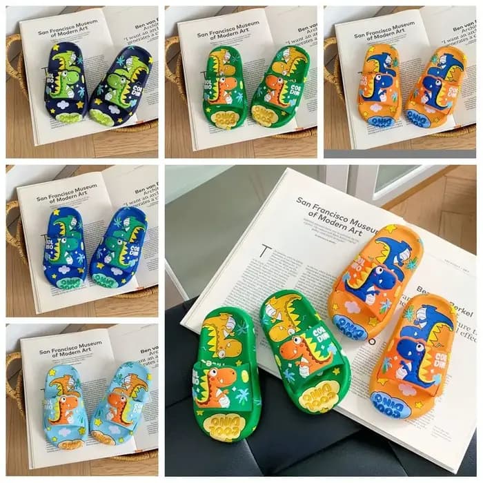 Chaussons dinosaures mignons à plateforme antidérapants