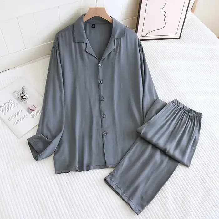 Pyjamas en coton et soie pour hommes et femmes