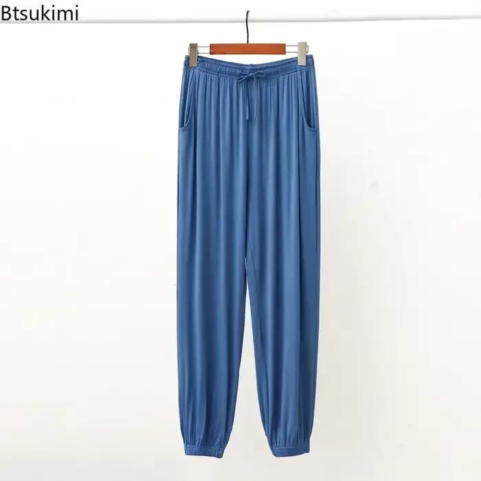 Nouveau Pantalon de Pyjama Homme 2026 – Ample, Décontracté, Couleur Unie, Confortable pour la Maison, le Yoga et la Détente