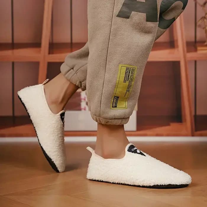 ELUVA pantoufles d'hiver chaudes pour hommes femmes antidérapantes anti-dérapant intérieur extérieur maison chaussures