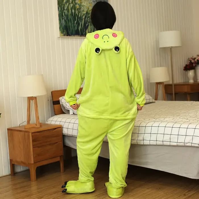 Kigurumi grenouille dessin animé pyjamas Onesies pour adultes femmes hommes animaux