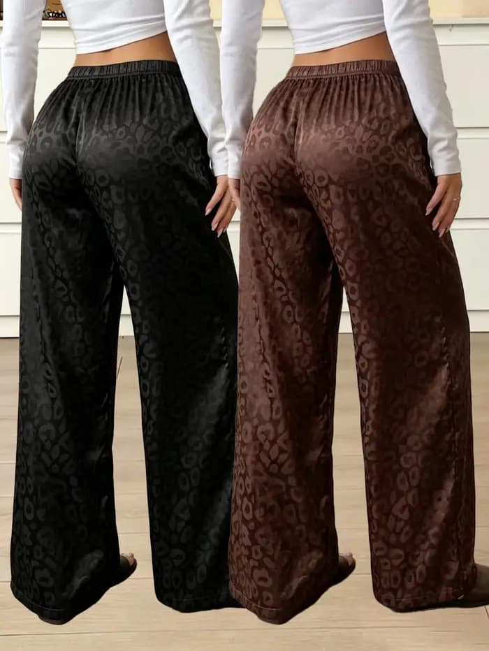 Nouvel ensemble de pyjama pour femme à imprimé léopard