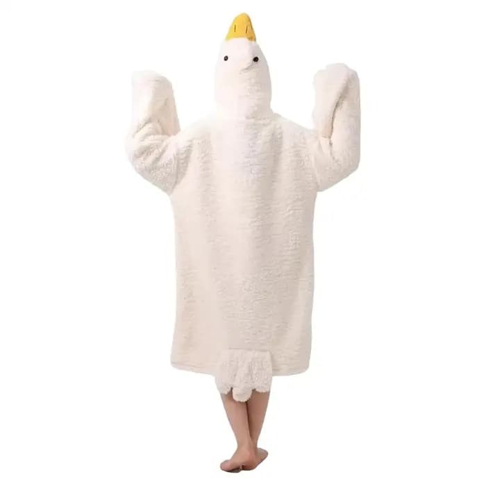 Peignoir à capuche en forme de grande oie